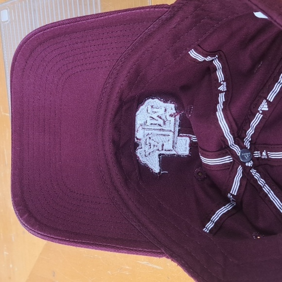 Texas A&M Adidas stitched logo maroon & white pulltab soft shell college hat - Picture 6 of 8
